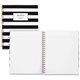 Cambridge Hardcover Wirebound Notebook - 160 Pages - Twin Wirebound - Both Side Ruling Surface - Ruled - 11" x 8 7/8" - Black & 