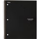 Five Star College Ruled 1-subject Notebook - 100 Sheets - Wire Bound - Wide Ruled - 8" x 11" - BlackPlastic Cover - 1 Each
