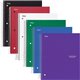 Mead Five Star Subject Spiral Notebook - 3 Subject(s) - 150 Sheets - 300 Pages - Wire Bound - 3 Hole(s) - 11" x 8 1/2" - Assorte