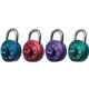 Master Lock Assorted Numeric Combination Locks - 3 Digit - Master Keyed - 0.28" Shackle Diameter - Cut Resistant - Stainless Ste