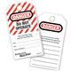 Master Lock Heavy-duty English Tags - 5.75" Length x 3" Width - Rectangular - 12 / Pack - Red