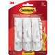 Command Medium Utility Hooks with Adhesive Strips - 3 lb (1.36 kg) Capacity - for Paint, Wood, Tile - White - 6 / Pack