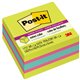 Post-it Super Sticky Notes Cube - 3" x 3" - Square - 360 Sheets per Pad - Guava, Acid Lime, Aqua Splash - Paper - Sticky, Recycl