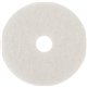 3M White Super Polish Pads - 5/Carton - Round x 27" Diameter x 1" Thickness - Polishing, Buffing, Scrubbing, Cleaning - Wood Flo