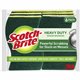 Scotch-Brite Heavy-Duty Scrub Sponges - 2.8" Height x 4.5" Width x 0.6" Depth - 36/Carton - Green, Yellow