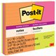 Post-it Super Sticky Notes - Energy Boost Color Collection - 3" x 3" , 4" x 6" - Square, Rectangle - 90 Sheets per Pad - Vital O