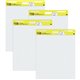 Post-it Self-Stick Easel Pad Value Pack with Faint Grid - 30 Sheets - Stapled - Feint - Blue Margin - 18.50 lb Basis Weight - 25