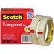 Scotch Transparent Tape - 3/4"W - 72 yd Length x 0.75" Width - 3" Core - Long Lasting - For Sealing, Label Protection, Wrapping,