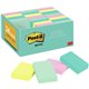 Post-it Notes Value Pack - Beachside Caf&eacute Color Collection - 2400 - 1.50" x 2" - Rectangle - Unruled - Fresh Mint, Aqua Sp