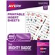 The Mighty Badge The Mighty Badge Printable Insert Sheets, 100 Clear Inserts, Laser - 1" x 3" - 100 / Pack - Printable, Non-adhe