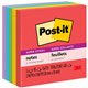 Post-it Super Sticky Notes - Playful Primaries Color Collection - 450 - 3" x 3" - Square - 90 Sheets per Pad - Unruled - Candy A