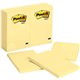 Post-it Notes Original Notepads - 4" x 6" - Rectangle - 100 Sheets per Pad - Unruled - Canary Yellow - Paper - Self-adhesive, Re