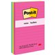 Post-it Lined Notes - Poptimistic Color Collection - 300 - 4" x 6" - Rectangle - 100 Sheets per Pad - Ruled - Power Pink, Neon G