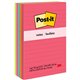 Post-it Notes Original Notepads - Poptimistic Color Collection - 4" x 6" - Rectangle - 100 Sheets per Pad - Ruled - Power Pink, 
