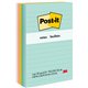 Post-it Lined Notes - Beachside Caf&eacute Color Collection - 500 x Assorted Pastel - 4" x 6" - Rectangle - 100 Sheets per Pad -
