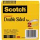 Scotch Permanent Double-Sided Tape - 1/2"W - 36 yd Length x 0.50" Width - 3" Core - Long Lasting - For Attaching, Mounting - 2 /