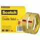 Scotch Permanent Double-Sided Tape - 3/4"W - 36 yd Length x 0.75" Width - 3" Core - Long Lasting - For Attaching, Mounting - 2 /