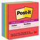 Post-it Super Sticky Lined Notes - Playful Primaries Color Collection - 540 - 4" x 4" - Square - 90 Sheets per Pad - Ruled - Can