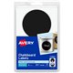 Avery Removable Chalkboard Labels - Removable Adhesive - Round - Black - Plastic - 2 / Sheet - 4 Total Sheets - 8 Total Label(s)