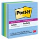 Post-it Super Sticky Lined Notes - Oasis Color Collection - 540 - 4" x 4" - Square - 90 Sheets per Pad - Ruled - Washed Denim, F