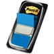 Post-it Blue Flag Value Pack - 600 x Blue - 1" x 1.75" - Rectangle - Unruled - Blue - Removable, Repositionable, Reusable - 600 