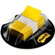 Post-it Flags in Desk Grip Dispenser - 200 - 1" x 1.75" - Rectangle - Unruled - Yellow - Removable, Self-adhesive - 200 / Pack
