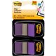 Post-it Flags - 100 - 1" x 1.75" - Rectangle - Unruled - Purple - Removable, Self-adhesive - 100 / Pack