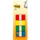 Post-it Flags - 40 x Red, 40 x Yellow, 40 x Blue, 40 x Green - 1" x 1.75" - Rectangle - Unruled - Red, Yellow, Green, Blue, Asso