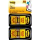 Post-it Message Flags - 100 x Yellow - 1" x 1.75" - Arrow, Rectangle - Unruled - "SIGN HERE" - Yellow - Removable, Self-adhesive