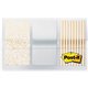 Post-it Printed Flags - 60 x Assorted Metallic - 1" x 1.75" - 30 Sheets per Pad - Gold, Silver - Sticky, Removable, Writable, Se