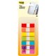 Post-it Flags in On-the-Go Dispenser - 0.50" x 1.75" - Red, Orange, Yellow, Green, Blue, Purple, Pink - Self-stick - 1 / Pack