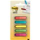 Post-it Arrow Flags in On-the-Go Dispenser - Bright Colors - 20 x Blue, 20 x Green, 20 x Pink, 20 x Purple, 20 x Yellow - 0.50" 