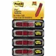 Post-it Arrow Message Flags - 80 x Red - 0.50" x 1.75" - Arrow, Rectangle - Unruled - "SIGN HERE" - Red - Removable, Self-adhesi