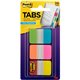 Post-it Alternating Tabs - 36 Tab(s) - 1" Tab Height x 1.50" Tab Width - Self-adhesive - Green Poly, Orange, Red, Yellow, Pink, 