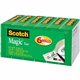Scotch 3/4"W Magic Tape - 36 yd Length x 0.75" Width - 1" Core - Split Resistant, Tear Resistant - For Mending, Splicing - 6 / P