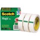 Scotch Magic Tape - 72 yd Length x 1" Width - 3" Core - For Mending, Splicing - 3 / Pack - Matte - Clear