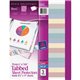 Avery Tabbed Sheet Protectors - For Letter 8 1/2" x 11" Sheet - Ring Binder - Clear - Polypropylene - 5 / Set