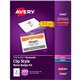 Avery Clip-Style Name Badges - 3 1/2" x 2 1/4" - 100 / Box - Durable, Reusable, Printable - White