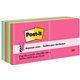 Post-it Dispenser Notes - 1200 - 3" x 3" - Square - 100 Sheets per Pad - Unruled - Guava, Aqua Splash, Vital Orange - Paper - Po