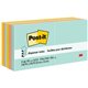 Post-it Dispenser Notes - 1200 - 3" x 3" - Square - 100 Sheets per Pad - Unruled - Fresh Mint, Aqua Splash, Sunnyside, Papaya Fi