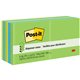 Post-it Dispenser Notes - 1200 - 3" x 3" - Square - 100 Sheets per Pad - Unruled - Limeade, Citron, Blue Paradise - Paper - Pop-