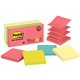 Post-it Dispenser Notes - Poptimistic Color Collection and Canary Yellow - 1400 - 3" x 3" - Square - 100 Sheets per Pad - Unrule
