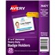 Avery Heavy-Duty Secure Top Clear Badge Holders - Support 3" x 4" Media - Horizontal - Polyvinyl Chloride (PVC) - 25 / Pack - Cl