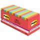 Post-it Super Sticky Dispenser Notes - Playful Primaries Color Collection - 3" x 3" - Square - Candy Apple Red, Blue Paradise, S