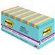 Post-it Super Sticky Dispenser Notes - Supernova Neons Color Collection - 3" x 3" - Square - 90 Sheets per Pad - Aqua Splash, Ac