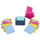 Post-it Notes Dispenser and Dispenser Notes - 3" x 3" Note - 90 Sheet Note Capacity - Washed Denim, Citron Yellow, Power Pink