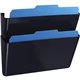 Officemate Mountable Wall File - 7" Height x 13" Width x 4.1" Depth - Black - Plastic - 2 / Box