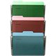 Officemate Mountable Wall File - 14.5" Height x 13" Width x 4.1" Depth - Smoke - Plastic - 3 / Box
