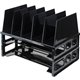 Officemate Sorter with Letter Trays - 5 Compartment(s) - 10.3" Height x 13.5" Width x 9.1" DepthDesktop - Stackable - Black - 1 