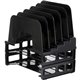 Officemate Tray/Incline Sorter Combo - 5 Compartment(s) - 14" Height x 9.1" Width x 13.5" DepthDesktop - Stackable - Black - 1 /